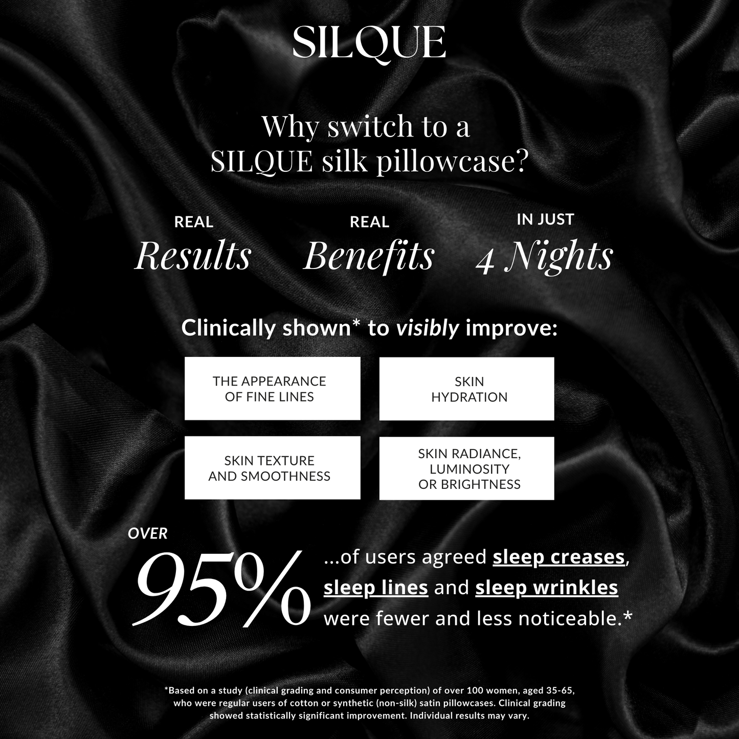 SILQUE Silk Pillowcase - 100% Pure 22-Momme, 6A-Grade Mulberry Silk